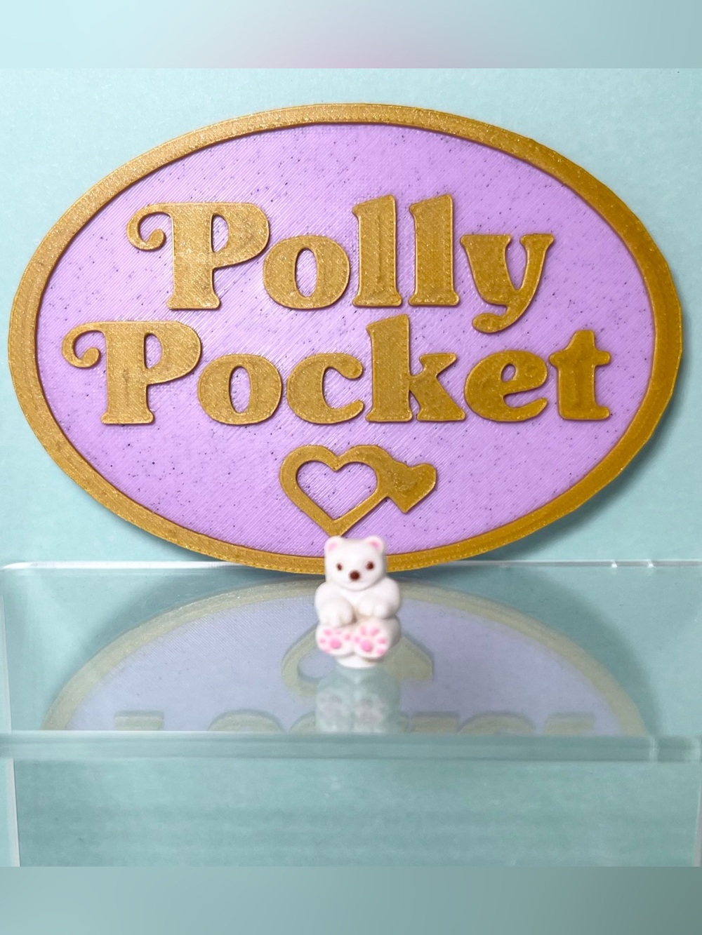 Vintage Polly Pocket 1995 Sparkle Snowland, Frosty the bear